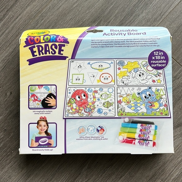 ❤️ BNIB Crayola Color and Erase Reusable Activity Board, Gift for Kids, Ages 3+ - Picture 8 of 8